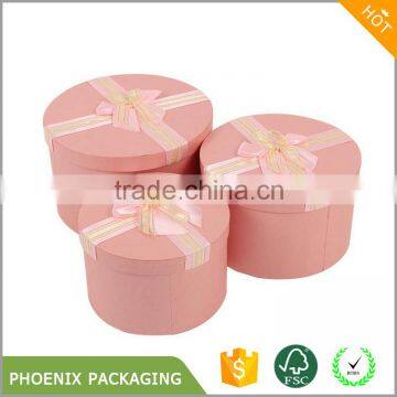 Hot sale cylinder paper box with ribbon