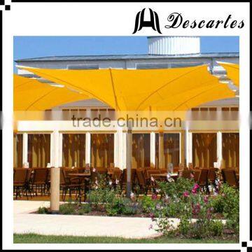 China Manufacture Alumnium yellow square flower tulip umbrellas for outdoor decoration