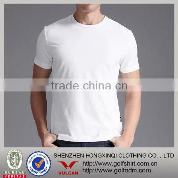 Plain white color Eco-Friendly bamboo t shirt