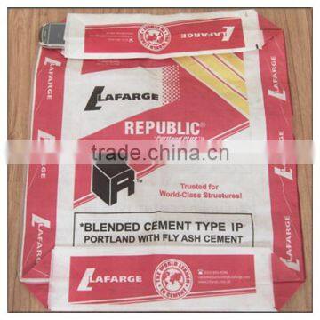 pp woven ad star square bottom valve cement bag