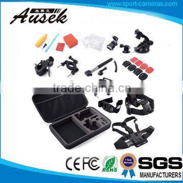 Go Pro Accessory Kit Ultimate Combo Kit 22 accessories selfie stick with 300 kits stock 2015 on promotion