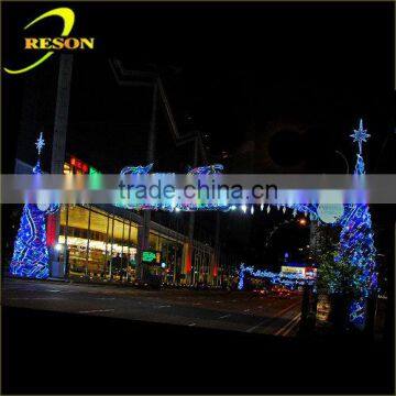 outdoor across street decoration christmas arch lights