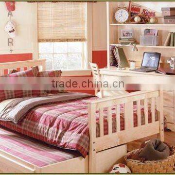 Solid wood bed for bedroom furniture