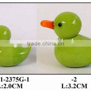 green glass duckling for Easter gift