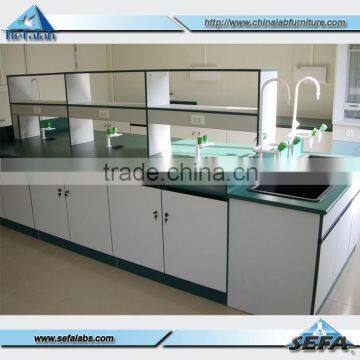 School Wooden Furniture Laboratory Island Bench With Shelf photo-5