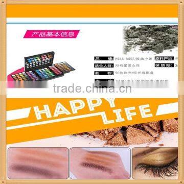 Wholesale Miss Rose 96 color high pigment eyeshadow palette with MSDS