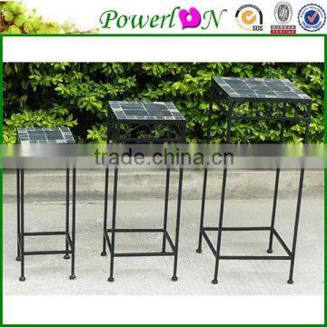 Discounted Unique Antique Design S/3 Metal Square Plant Stand Garden Ornament For Decking Patio I26M TS05 G00 X00 PL08-5715