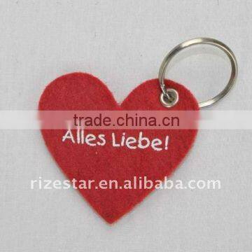 heart felt keychain, keyring,promotional gift