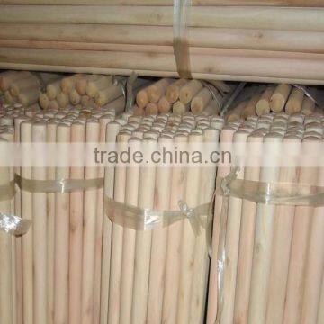 Natural eucalyptus wood round broom stick