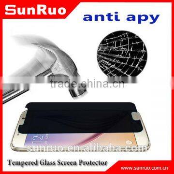 Anti spy tempered glass screen protector for samsung galaxy s6, for samsung galaxy s6 anti spy screen protector