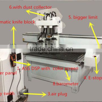 cheap price three head TJ1325-3 independent /separate spindle cnc router for sale