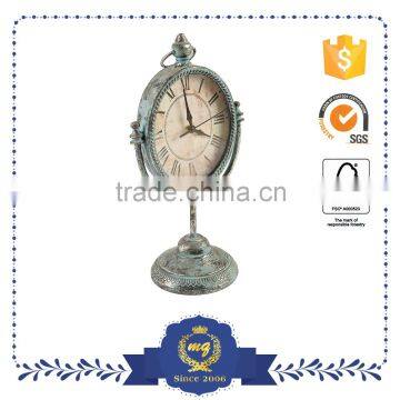 Round Metal Decoration Mini Home Desktop Clock