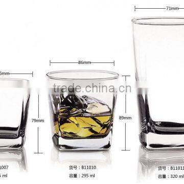 Amber Colored Square Corner Rock Glass Cup photo-2