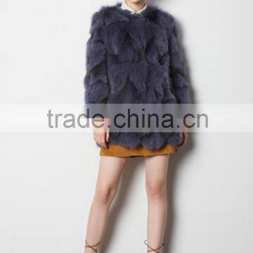 New Designs Top Quality Fox Fur Coat for Luxurious Girls