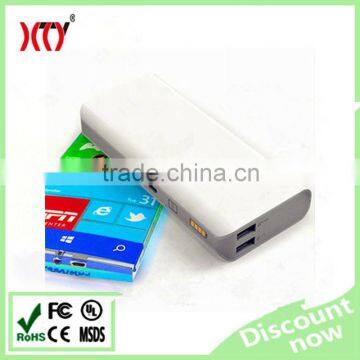 2016 Hot sell high capacity portable 11000mAh mobile power bank with dual output
