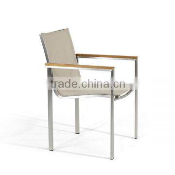 Brushed stainless steel dining chair