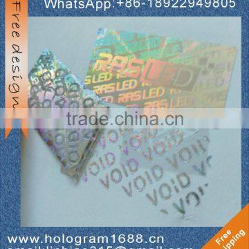 VOID warranty tamper evident hologram silver void hologram sticker