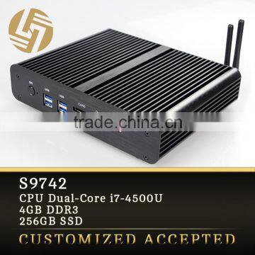 i7 Dual core Turbo Boost 3.00GHz 4G ram SSD pc fanless