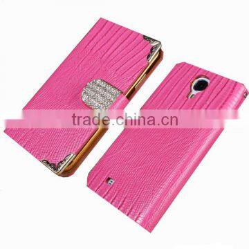 Hot sale belt clip leather flip case for samsung galaxy s4 case cell phone case