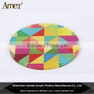 Wholesale new hot sale round fashionable acrylic cup pad with cork