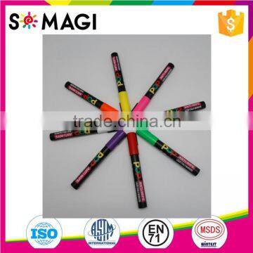 8 Pack Fluorescent colors Anti-wipe Marker Pen with Reversible and Janpan Imported Resin 6mm Tip for Glass, Window