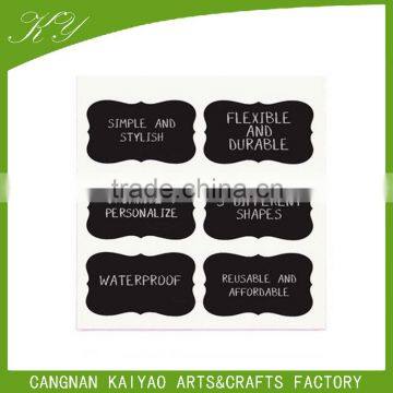 writable removable Vinyl Plastic round Chalkboard Labels