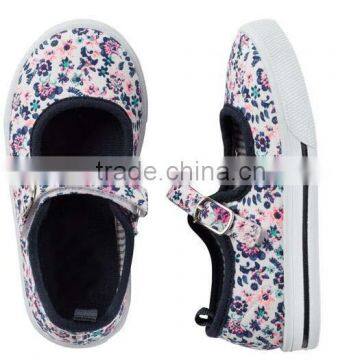 China Canvas Shoes Multicolor Floral Upper Pvc Sole Injection Cheap Casual Girl Shoe Sneaker Shoes Kids 2016