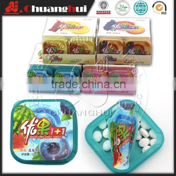 Hight Quality 2 In 1 Sugar Free Fruity Candy Double Flavor In Box