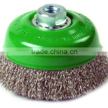 Wire Brush Crimped Cup Stainless 65 mm - industrial brush