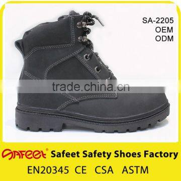 TOP Quality Black Steel Safety Shoes, Engineering Working Safety Shoes SA-2205