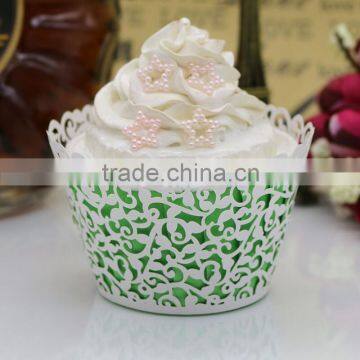 Free sample decorative laser cut paper cupcake box