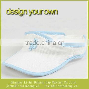 high quality sun visor cap summer hat with embroidery logo