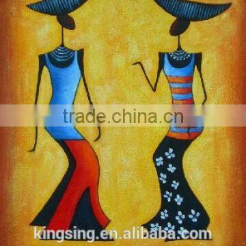 Handmade Beautiful Young Girl Portrait Oil Painting HT 1175 photo-2