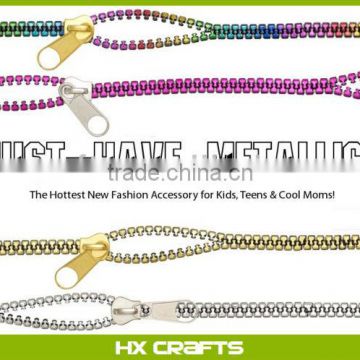 2013 new products Metallic zipper bracelets