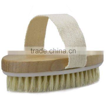 Natural Bristles Wooden Dry Skin Body Brush