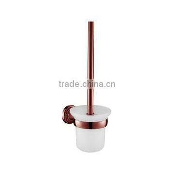 unique toilet brush holder with glass with brush NO.Z7157E rose gold