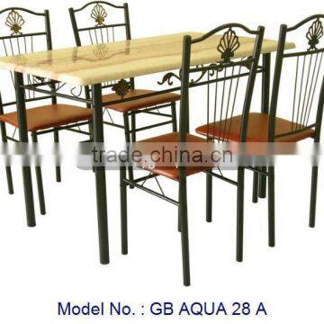 Resin board Furniture, Dining Set, Metal Dining Set, Metal Furniture, Modern Dining Set, Home Furniture