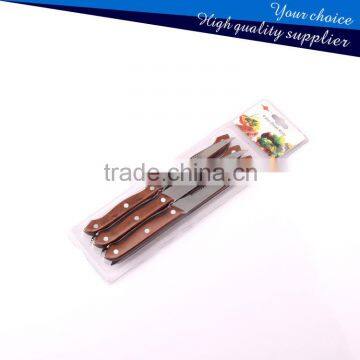 Stainless Steel 6PCS Steak Knifves With Wooden Handle Blister Card/Gift Box /Color Box photo-3