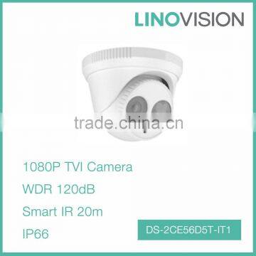 Cost Effective 2MP WDR EXIR Turret HD TVI Camera 1080P with 20m Smart IR