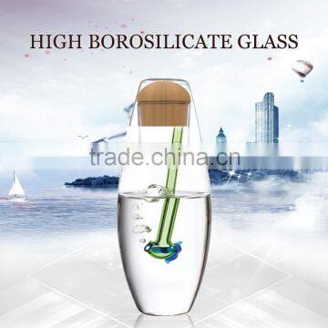 2016 china 1000ml glass water bottle high borosilicate carafe