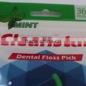 Cheap PE Line Personalized Dental Floss Pick in Bag