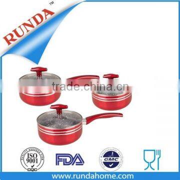 6pcs Aluminum Cookware Set With Marble Coating photo-3