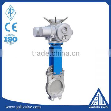 stainelss steel motorized wafer knife gate valve