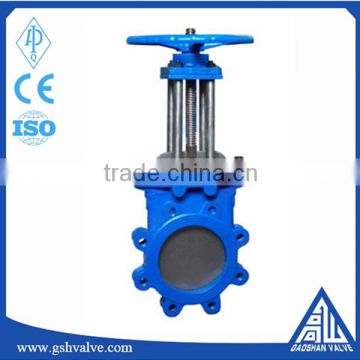 Four pillar wafer type knife gate valve slurry valve