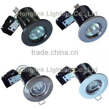 Best price black chrome fixed fire rated GU10 downlight frame