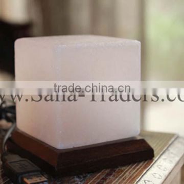 Mini USB Salt Lamp / Cube Lamp / Fancy Salt Lamps / Natural Salt Lamp / Rock Salt Lamp / LED Design Lamp/ Fancy Lamp / Salt