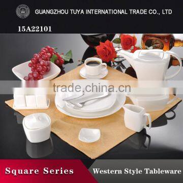 Sale promotion tetragonum design ceramic tableware