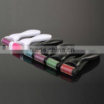 Different color head ora microneedle skin roller with stainless/titanium needle