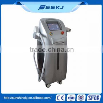 1500mj 2016 Diode Laser & Nd Yag Long Pulse Laser Hair Removal With 2 Handles Laser Tattoo Removal Equipment