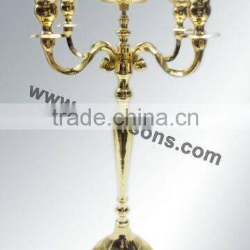New Design Weddings Gold Candelabras Centerpiece And 8 Arms Gold Candelabra With Gold Bowl